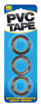 151 3pc Black PVC Tape 18mm x 15m 151 3pc Black PVC Tape 18mm x 15m